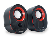 Stereo 2 0 Speaker  Black Red
